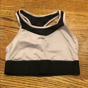 purple New Balance sports bra